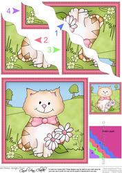 Cute Cat Wavy Corner Side Stacker Topper