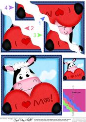Milly Moo Cow Wavy Corner Side Stacker Topper