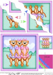 Dancing Meerkats Wavy Corner Side Stacker Topper