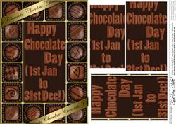 A5 Chocolate Greetings Pyramage Topper