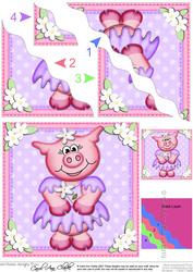 Zoe Piggy Wavy Corner Side Stacker Topper