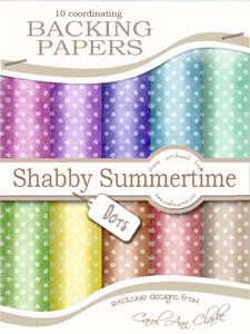 Shabby Summertime Dots Backing Papers