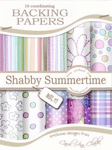 Shabby Summertime Multi Coloured Backing Papers
