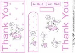 Thank You Bunny Quick Card with Decoupage