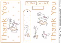 Thank You Bunny Quick Card with Decoupage