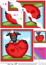 Hamish Scottie Dog's Heart Wavy Corner Side Stacker