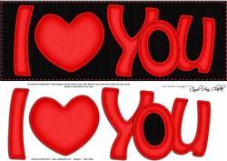 Large Dl I Love You Felties Quick Card N 3D Decoupage