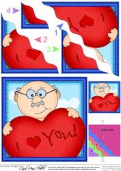 Bert's Heart Wavy Corner Side Stacker Topper