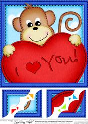 8 x 8 Chunky Monkey's Heart Scalloped Corner Topper