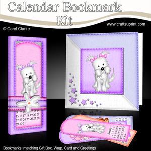 Cute Dogs Everlasting Calendar Bookmark Gift Set Quick Card