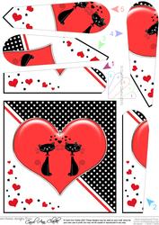 Kool Kats Purrfect Love Fan Pyramage Topper