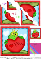 Freddy Frog's Heart Wavy Corner Side Stacker