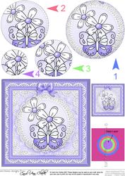Fluttery Butterfly Circle Pyramage Topper