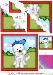Jock the Westie Wavy Corner Side Stacker Topper