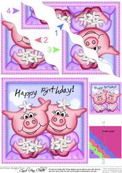 Zoe and Isa Piggies Wavy Corner Side Stacker Topper