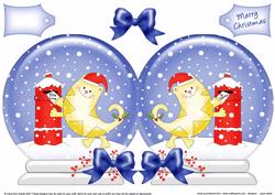 Xmas Cat Snow Globe
