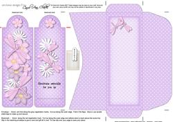 Flowers and Dragonfiles Bookmark Card N Envelope