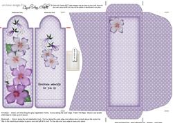 Pretty Violas Bookmark Card N Envelope