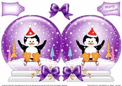 Xmas Penguin Snow Globe