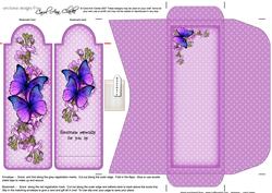 Butterflies N Flowers Bookmark Card N Envelope