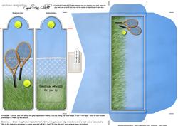 Tennis Sport Bookmark Card N Envelope