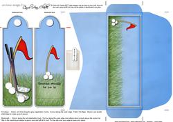 Golf Sport Bookmark Card N Envelope