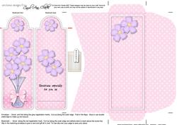 Flower Vase Bookmark Card N Envelope