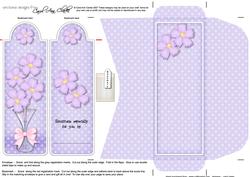 Flower Vase Bookmark Card N Envelope