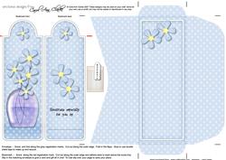Flower Vase Bookmark Card N Envelope