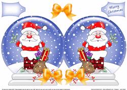 Xmas Santa's Stuck! Snow Globe