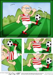A5 Bert Loves Football Pyramage Topper