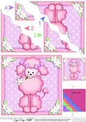 Bon Bon the Poodle's Flower Wavy Corner Side Stacker Topper