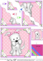 Jess the Westie Wavy Corner Side Stacker Topper