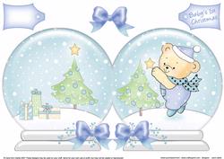Baby Boy's 1st Christmas Snow Globe