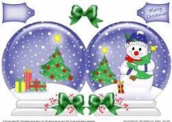 Xmas Snowman Snow Globe