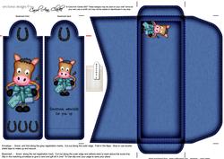 Gi Gi the Horse's Present Bookmark Card N Envelope