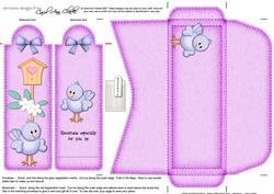 Little Birdie Bookmark Card N Envelope