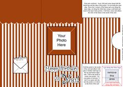 Add a Photo Birthday Stripes Card with Easy Fold Frame