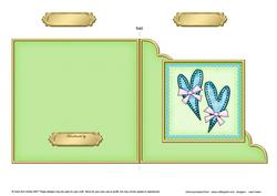 Funky Hearts Cut and Fold Corner Card