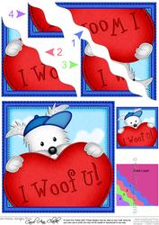 Jock the Westie's Heart Wavy Corner Side Stacker