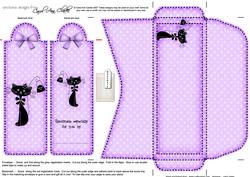 Kute Kat Bookmark Card N Envelope