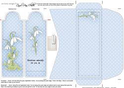 Snowdrops Bookmark Card N Envelope