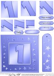 1st Bright Metallic Age Quick Card with Twisted Pyramage