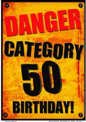 A4 Fun Novelty 50th Birthday Card Topper