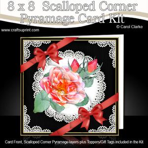 8 x 8 Rose and Lace Kit with Scalloped Corners