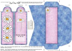 Denim N Daisy Bookmark Card N Envelope
