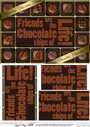 A5 Chocolate Greetings Pyramage Topper