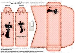 Kute Kat Bookmark Card N Envelope