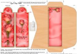 Roses Bookmark Card N Envelope