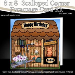 8 x 8 Little Potting Shed Shop Scalloped Corner Kit